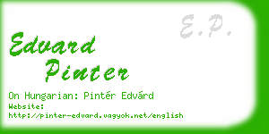 edvard pinter business card