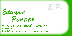 edvard pinter business card